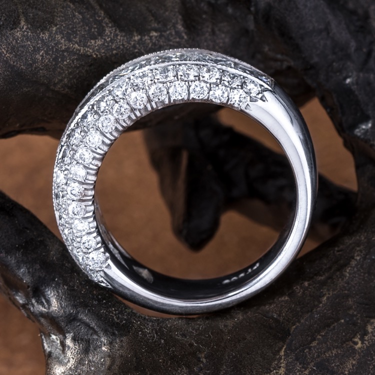 Platinum Diamond Band Ring, Jewels by Star