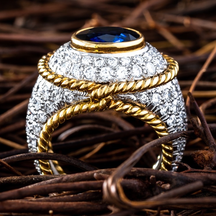 Tiffany & Co Sapphire & Diamond Ring