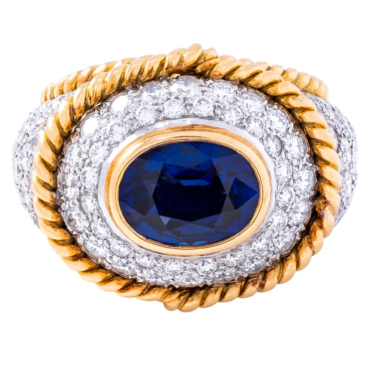 Tiffany & Co Sapphire & Diamond Ring