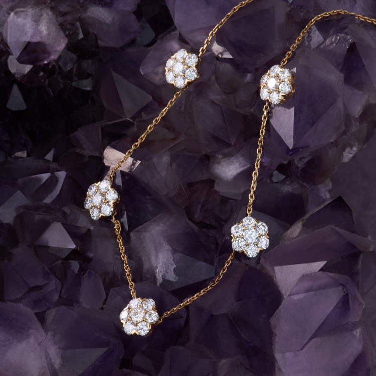 Van Cleef & Arpels Diamond Fleurette Necklace 