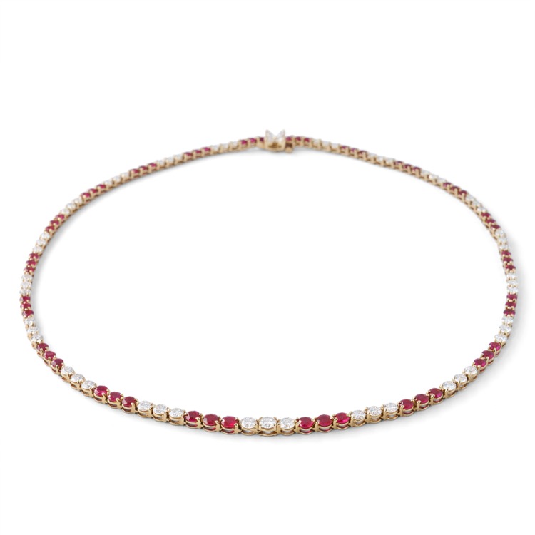 Tiffany & Co Ruby and Diamond Necklace