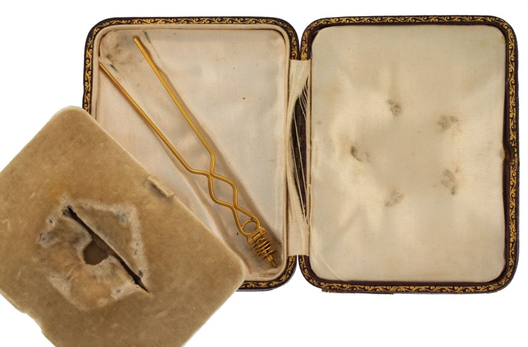 Late 19th Century Gold, Silver, Russian Demantoid Garnet and Diamond Brooch