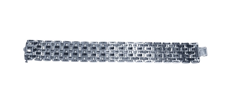 Platinum and Diamond Bracelet by Cartier, France