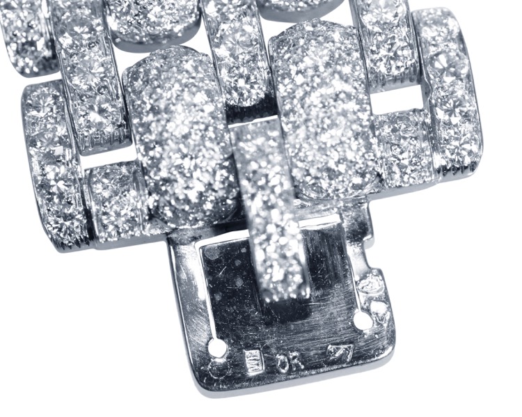 Platinum and Diamond Bracelet by Cartier, France