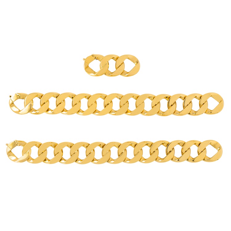 Verdura Curb-Link Necklace, Convertible, 18K Gold