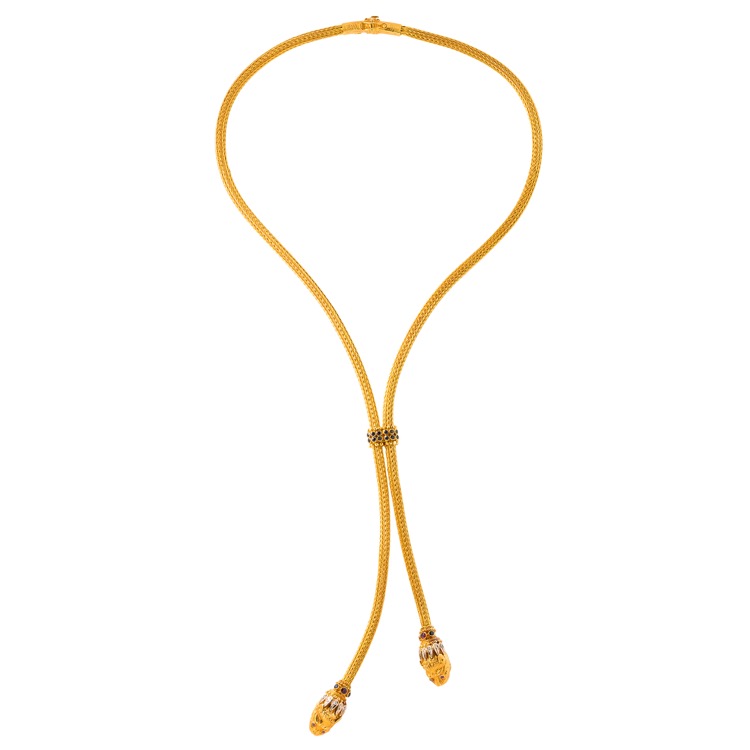 18 Karat Yellow Gold Lariat Necklace by Lalaounis
