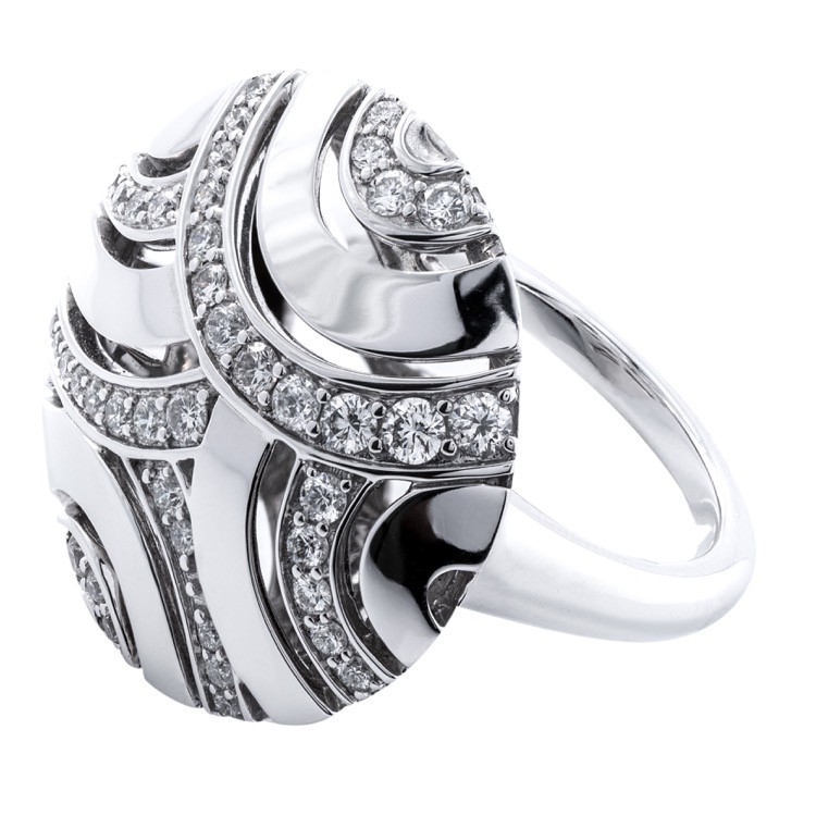 Gubelin Diamond Ring, 18K White Gold
