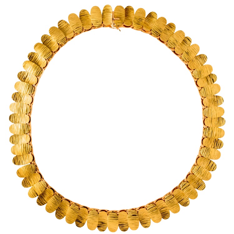 HSE5300, 18 Karat Yellow Gold Necklace, French