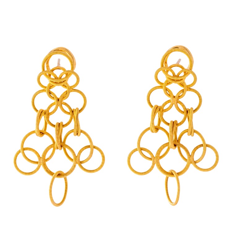 Buccellati Hawaii Earrings, 18 Karat Yellow Gold