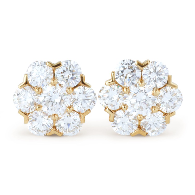 Van Cleef & Arpels Diamond Fleurette Earrings