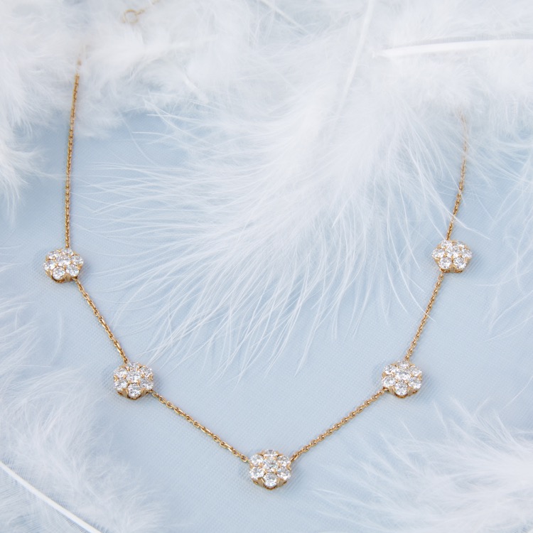 Van Cleef & Arpels Diamond Fleurette Necklace 