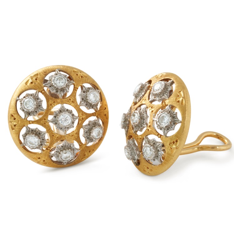 Buccellati Vintage Diamond Earrings, Italy