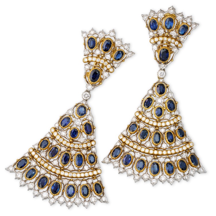 Buccellati Sapphire and Diamond Earrings